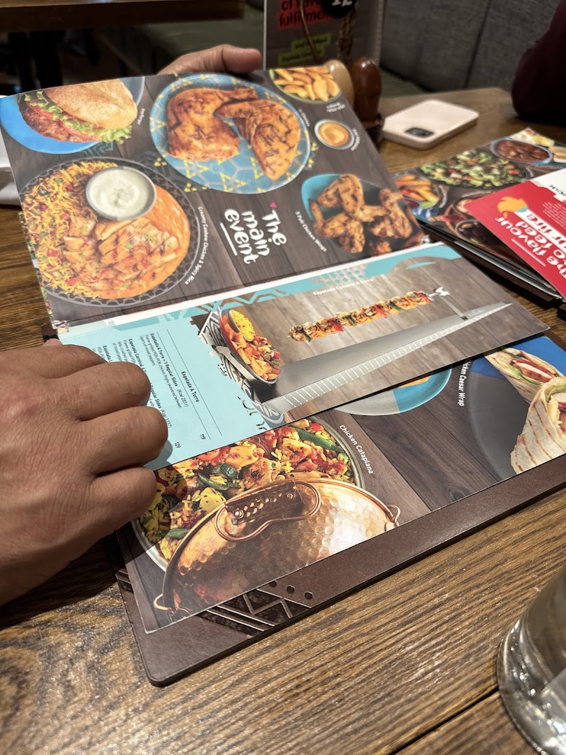 Menu page for Nandos - Granada Mall