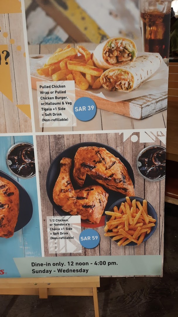 Menu page for Nandos - Granada Mall