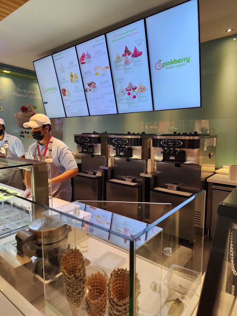 Menu page for Pinkberry