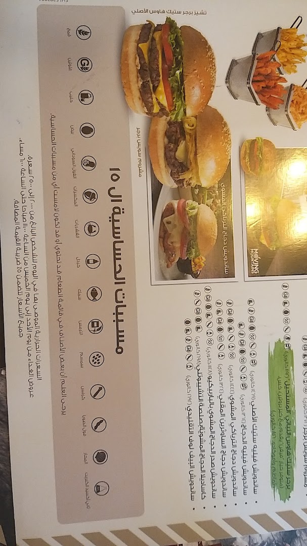 Menu page for Steak House